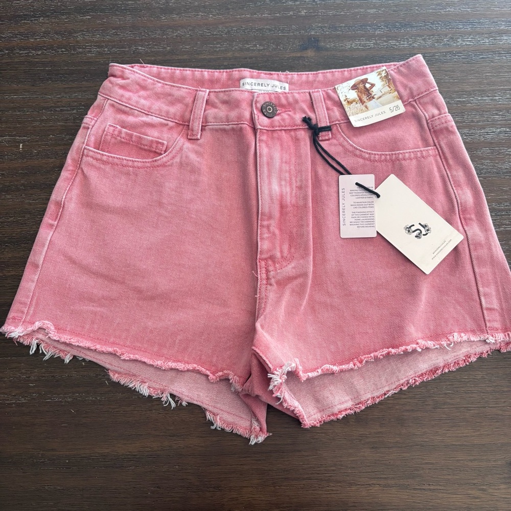Sincerely Jules  Frayed Jean Shorts